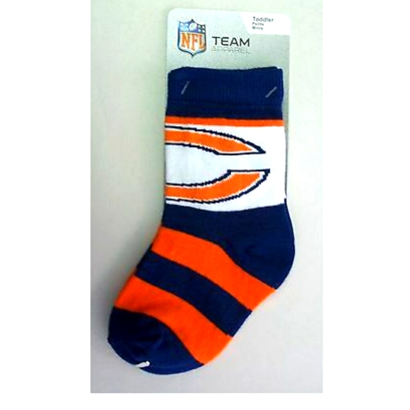 NWT Toddler's Chicago Bears Rugby Quarter Socks - Picture 3 of 5